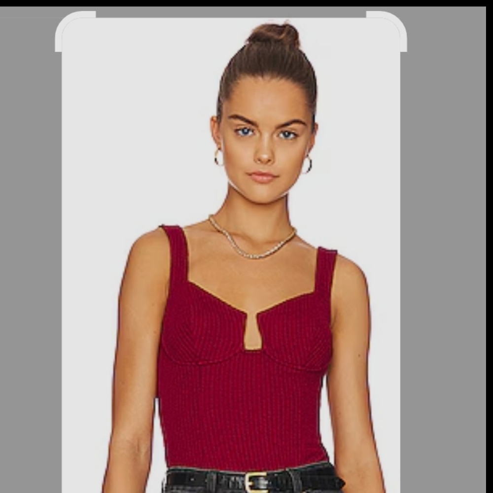 Aria Bodysuit in BurgundyASTR the Label